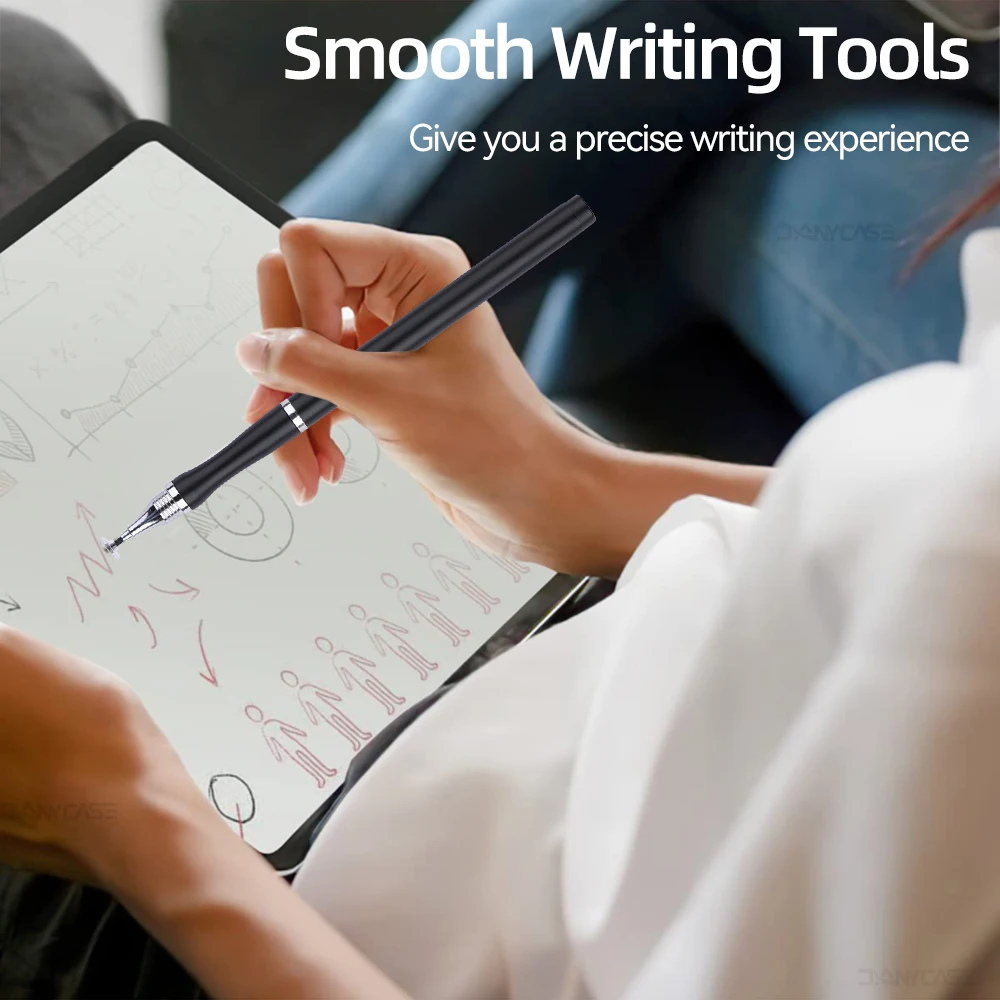 2in1 قلم ستايلس عالمي للرسم اللوحي بالسعة شاشة اللمس أقلام للهاتف المحمول أندرويد ملحقات قلم رصاص ذكي