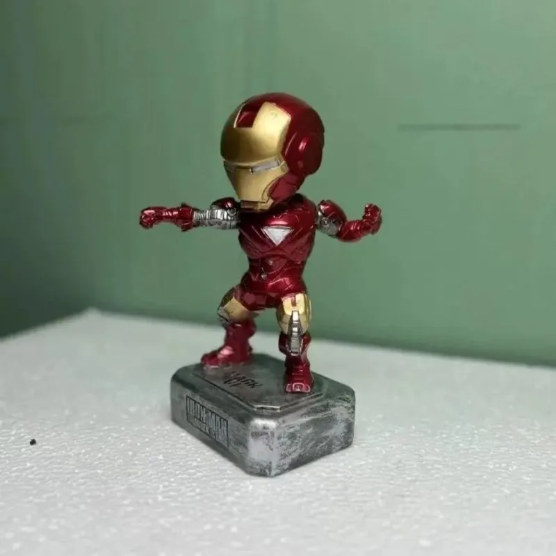 17 سنتيمتر كاريكاتير الأعجوبة الشكل الرجل الحديدي Mk6 الراتنج Q نسخة أنيمي جمع نموذج سطح المكتب الحلي هدايا عيد ألعاب أطفال #6