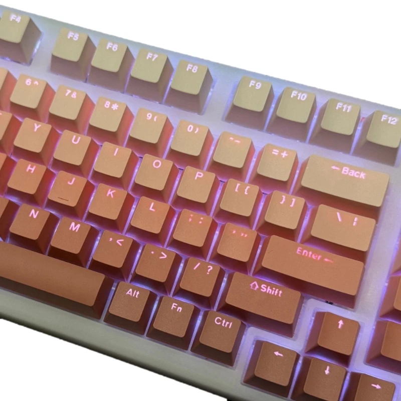 Customizable Keycaps Thick PBT Backlit Keycap 130PCS for Mechanical Keyboards Enhances Gaming and Typing Dropship