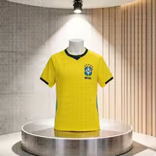 2026 Brazilian Football Jersey 3D T-shirt Summer Men's Women's Y2K Short Sleeve Breathable Quick Drying Family Matching Top