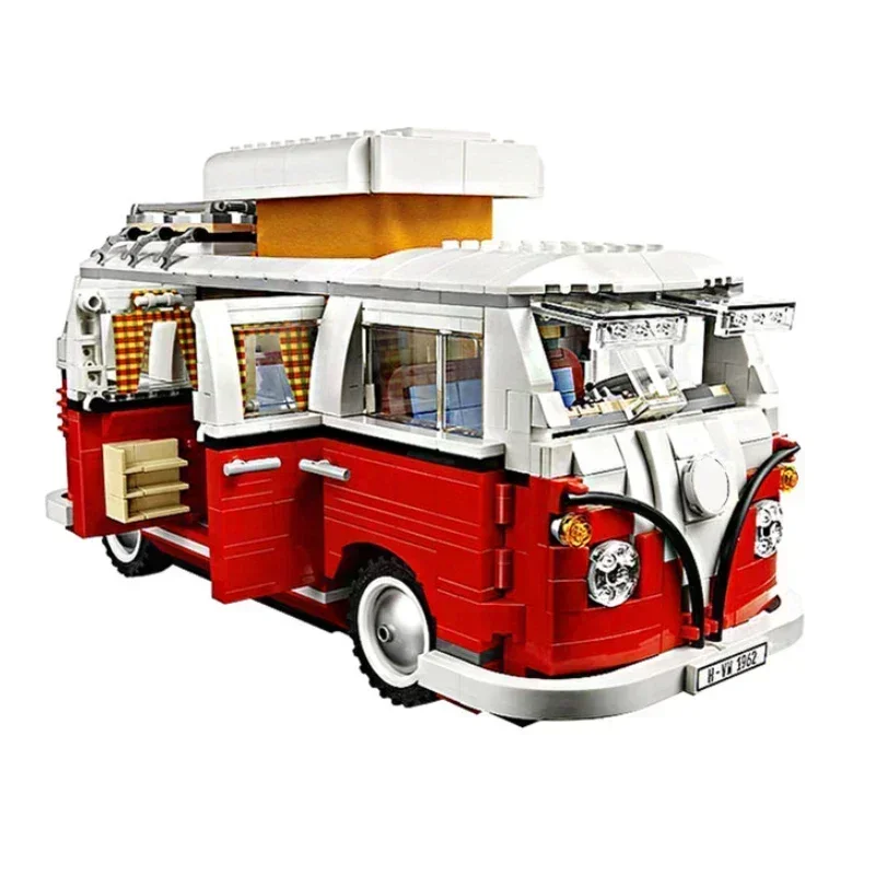 1354 шт. Volkswagen T1 Camper Bricks Van Car Bluding Blocks высокотехнологичные идеи, совместимые с автобусом 10220, игрушки для детей, подарок на день рождения
