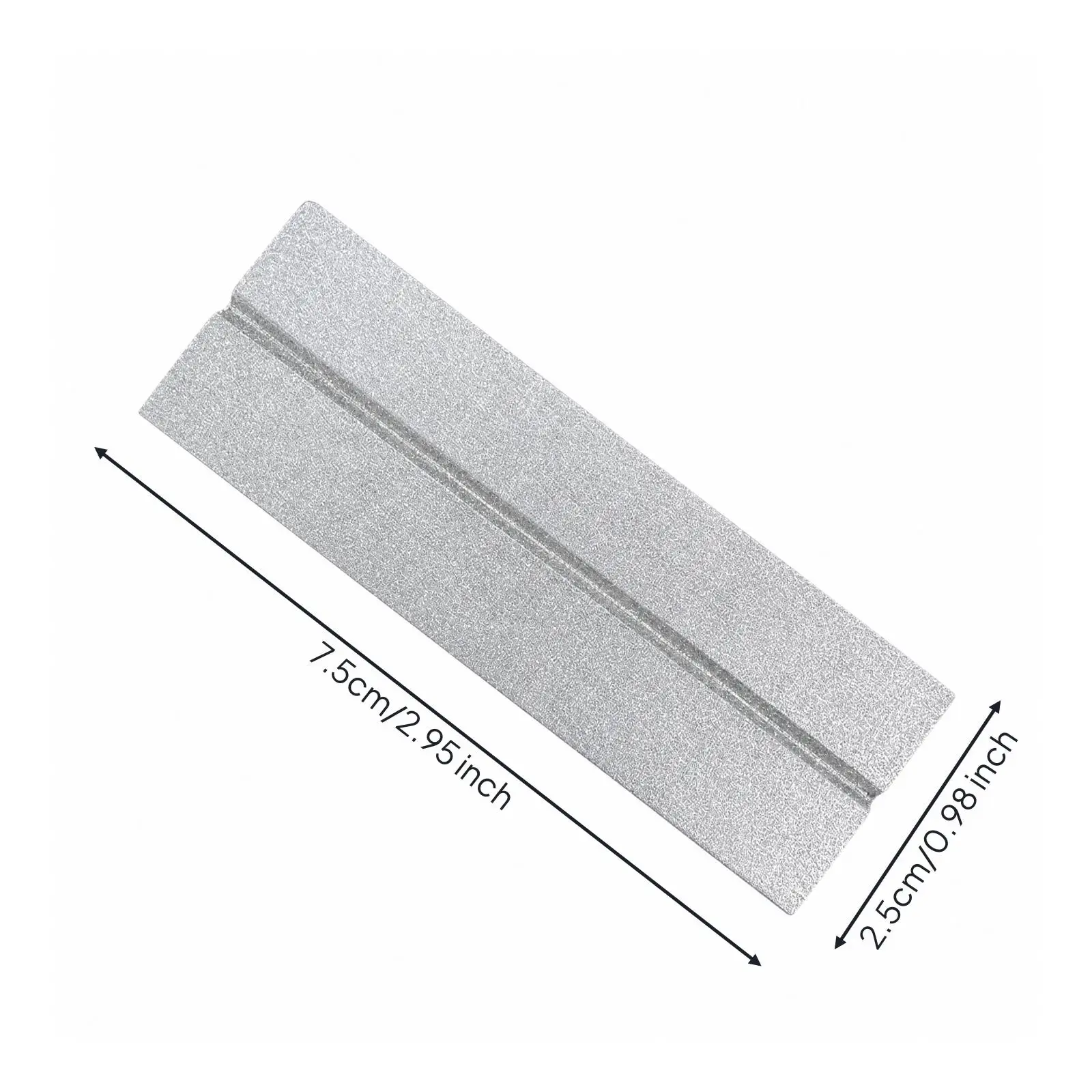 3xRectangular Fishing Hook Fine Grit Double-Sided Hook Sharpening Stone Compact Emery Sharpening Stone with Grooved Side for