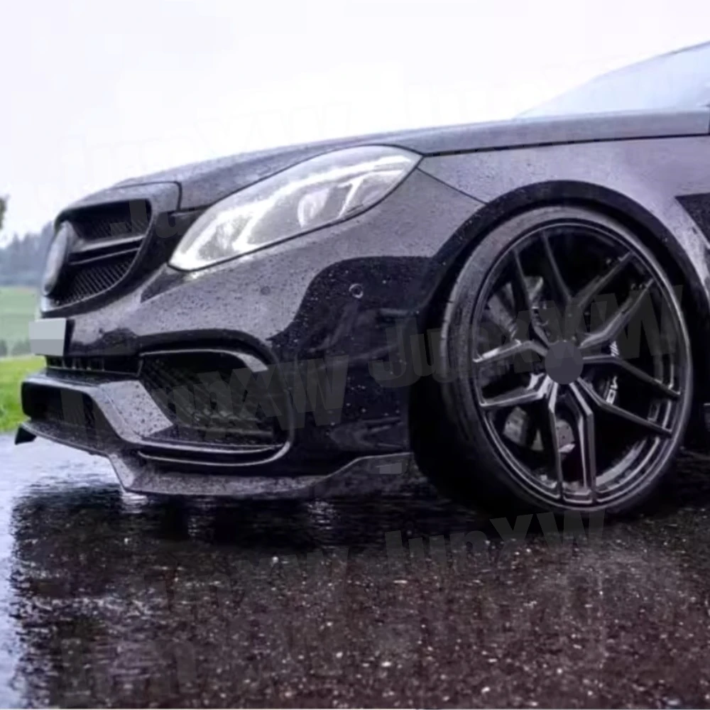 Carbon Fiber Front Lip Spoiler For Benz E Class W212 E260 E300 E400 E63 AMG 2014 2015 2016 Bumper Guard Car Styling view 2