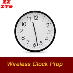 Escape Room Props Wireless Clock Prop for Real Life Game Stir the Clock to correct time to unlock the Chamber Room Customized