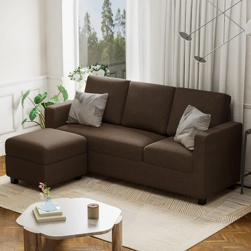 

Sectional Couch, Sofa Couch for Living Room, L-Shaped Couch with Reversible Chaise, Fabric Small Couches for Apartment,