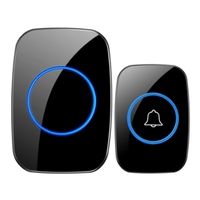 Home Intelligent Wireless Doorbell 300M Waterproof Welcome Smarthome Long-Range Pager Smart Door Bell Chime EU Plug