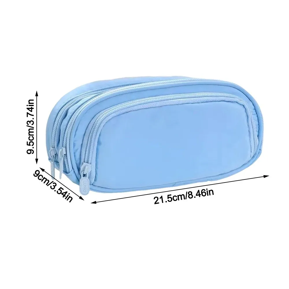 Oxford Pen Bag Large Capacity Pull-Out Stationery Bag Water-proof with Classified Compartments Stationery Organizer Student