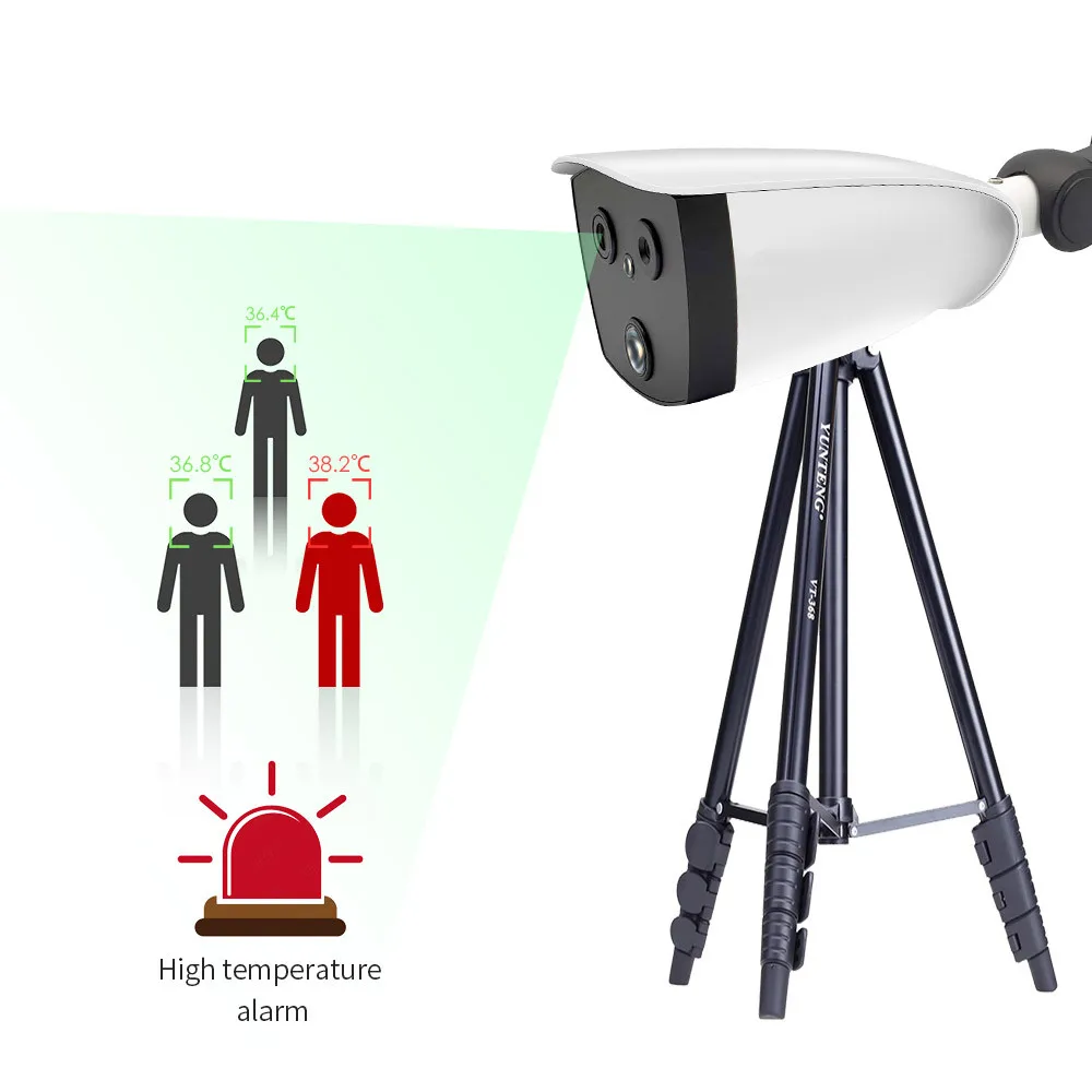 Cámara térmica y Binocular AI, equipo de medición de temperatura corporal, sistema de seguridad CCTV, YC-9288