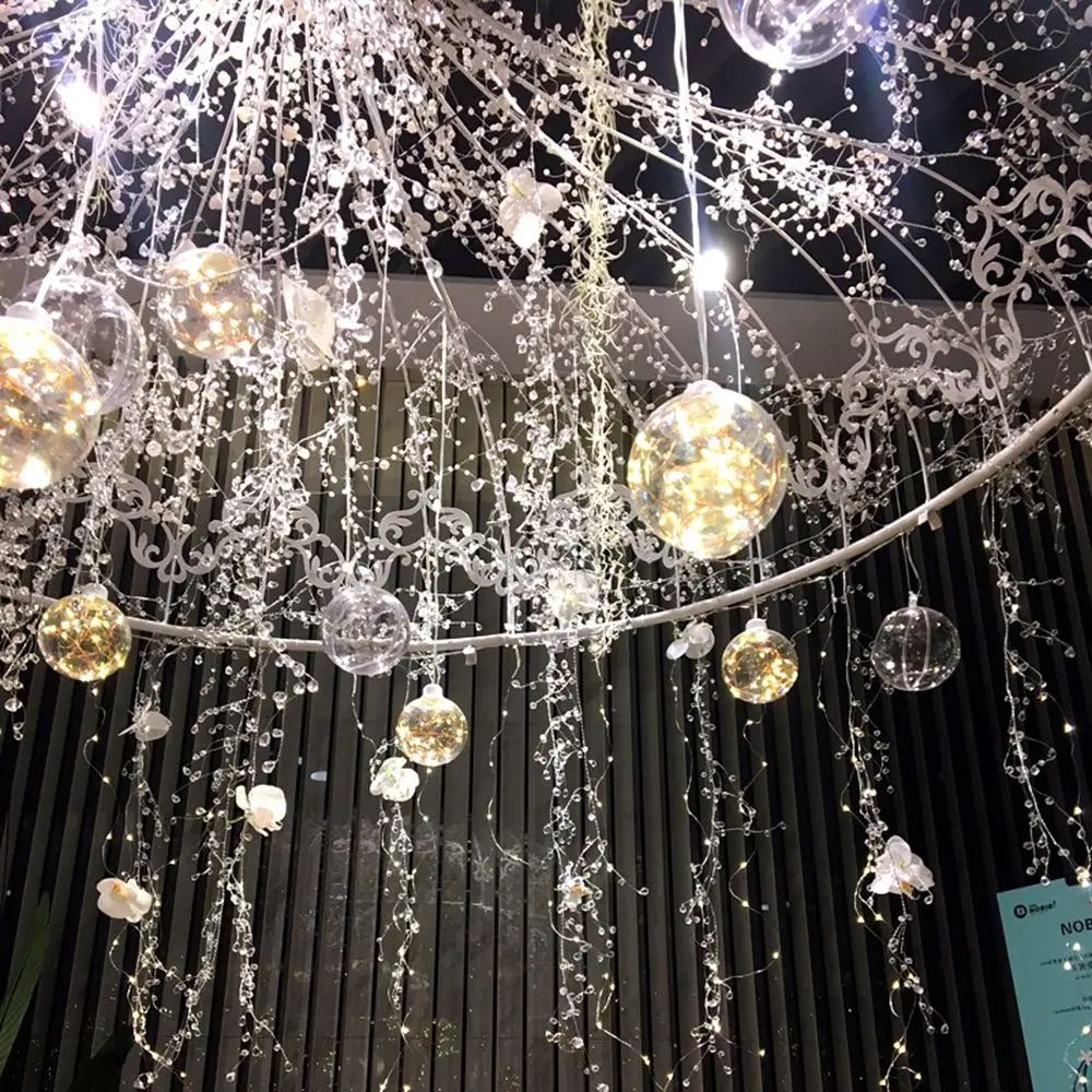 

Acrylic Crystal Beads Curtain Garland Wedding Decoration Branch String Crystal Bead Party Decor Wedding Party Supplies
