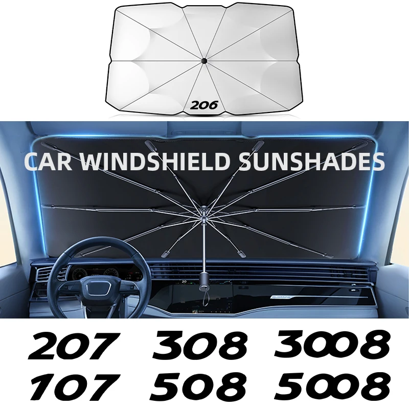 CAR WINDSHIELD SUNSHADES For Peugeot Car sun visor 107 106 208 308 408 508 301 206 207 4008 2008 3008 5008 RCZ front parasol car 