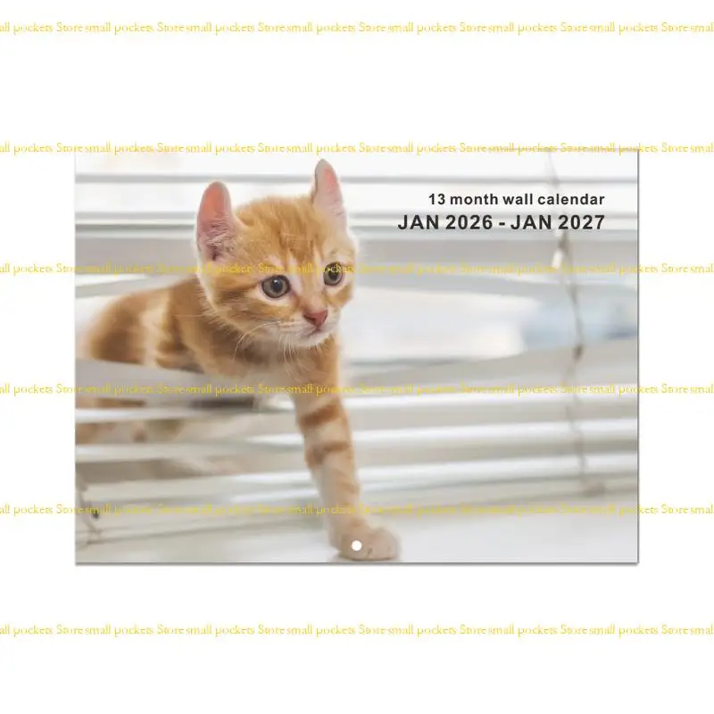 

R1WD 2026 Premium Cats Calendar Printing Office Home Decoration Gift