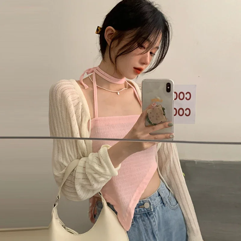 الجوف خارج تجاهلت النساء الدانتيل متابعة اقتصاص تريكو الشمس واقية كل مباراة الصلبة بوليرو العطاء مثير Ins كم طويل الحياكة ملابس خارجية