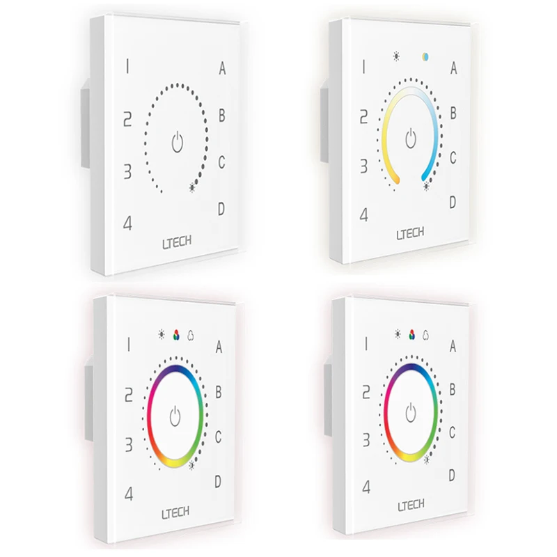 

LTECH New Dali Master Controller Dimmer CT RGB RGBW Led Lamp Use 86 Type Wall Touch Panel EDT1 EDT2 EDT3 EDT4 Power Supply