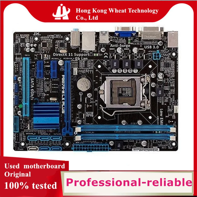 Intel For B75 P8B75-M LX PLUS Motherboard Used original LGA 1155 LGA1155 DDR3 16GB USB2.0 USB3.0 SATA3 Desktop Mainboard