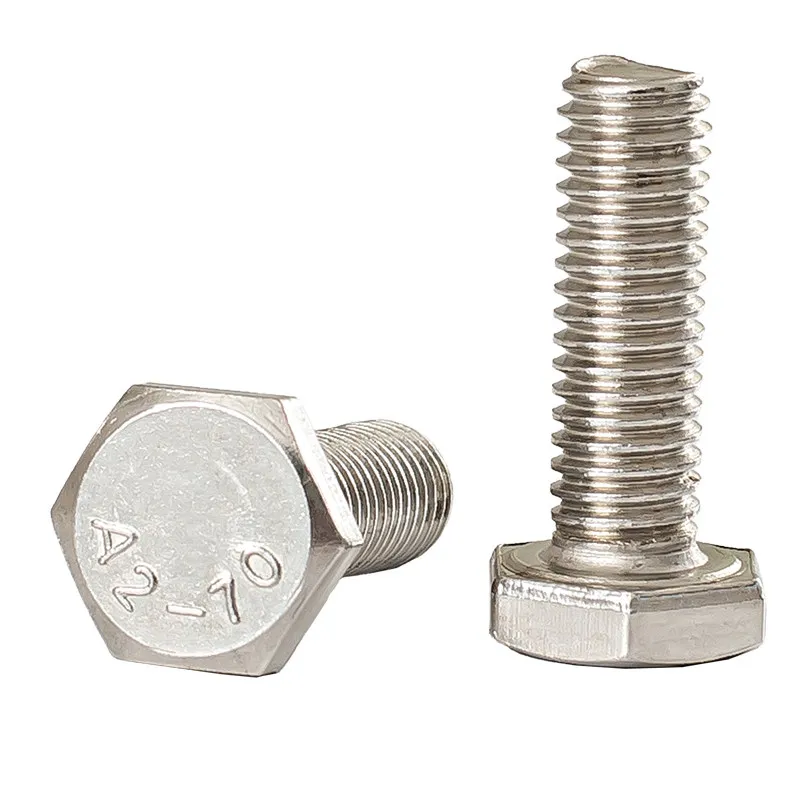 304 Stainless Steel M6 M8 M10 M12 Fine Thread Cylindrical Head Hex Hexagon Screw Bolt Pitch 0.75/1.0/1.25/1.5mm Length 10-80mm