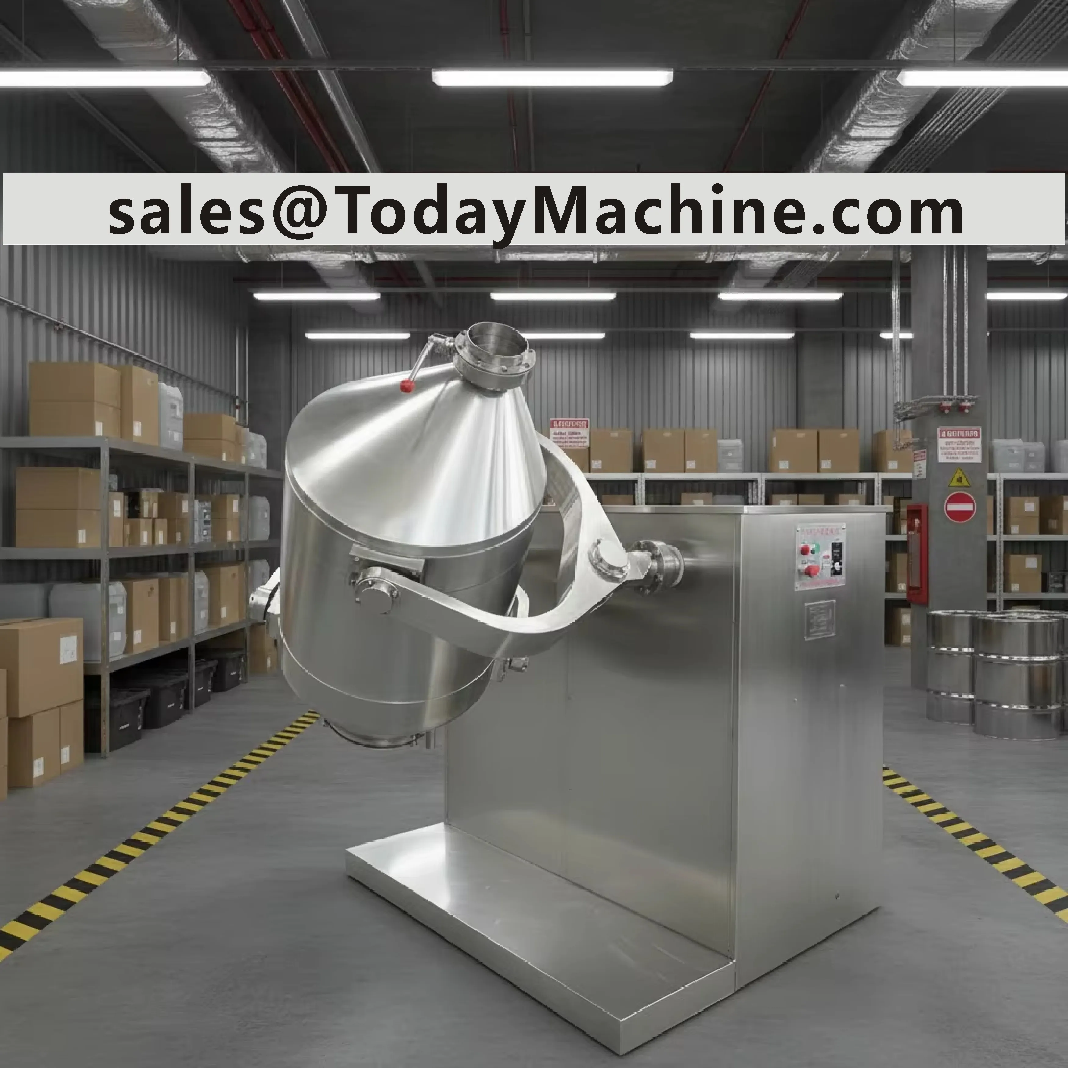 Stainless Steel 3D Swing Rotating Blender Three Dimensional Stirrer Blender Powder Mixer for Flour Herbs Additive