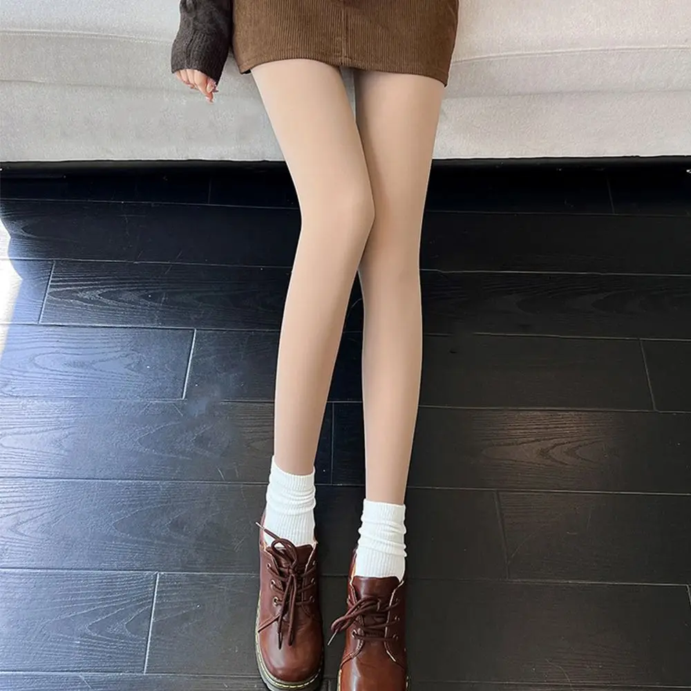 Sexy Elastic High Waist Nudity Plus Velvet Nude Thicken Bare Leg Artifact Winter Pantyhose Women Stockings Thermal Pantyhose