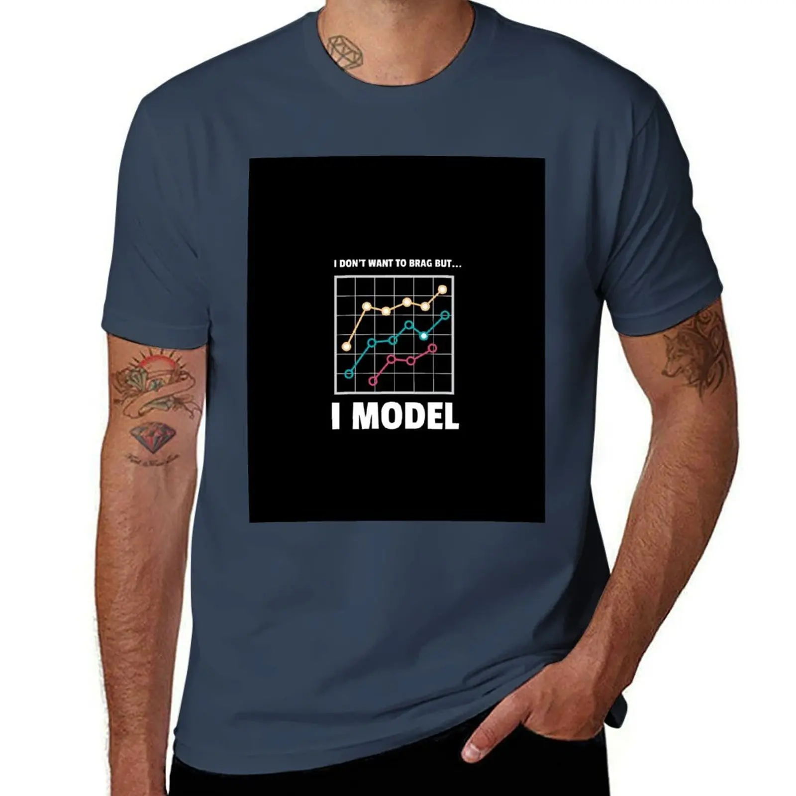 

I Model: Funny Data Science Humor Design T-Shirt Plus Size All Match Tee Shirt