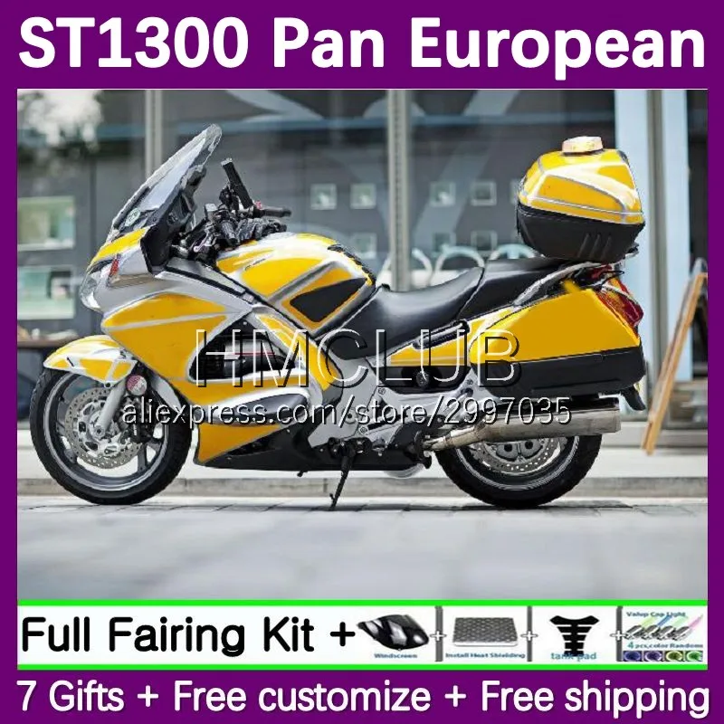 Fairing For HONDA Pan European STX1300 ST1300 ST-1300 CC 30No.75 yellow stock ST 1300 02 03 04 05 06 07 08 09 10 11 12 13 14 15