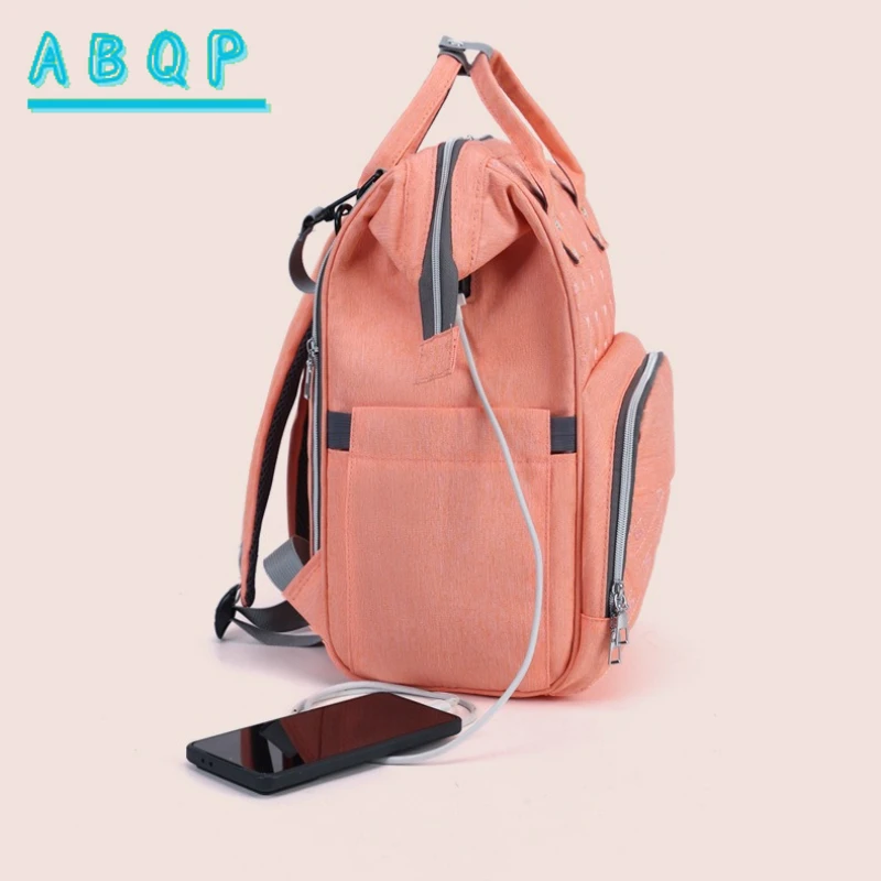 New Diaper Bag Backpack USB Large Capacity Baby Bag Going Out Lightweight Multifunctional Baby Products Storage Bag High Quality