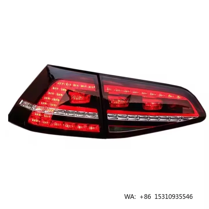 New 12V Auto LED Lighting System Tuned Rear Tail Light with Red Clear Lens Color for Golf 7 2014-2017 Featuring