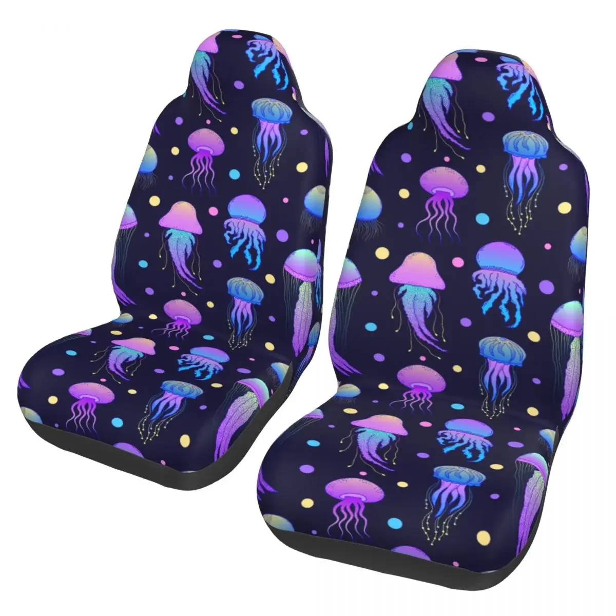 Magic Jellyfishes In Doodle Style Universal Car Seat Cover Waterproof For SUV Psychedelic Car Seat Cushion Car Accessories