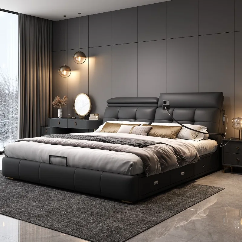 

Sleeping Moderns Beds Unique Multifunctional Bedsroom Twin Beds Luxury Storage Muebles Para Dormitorio House Accessories