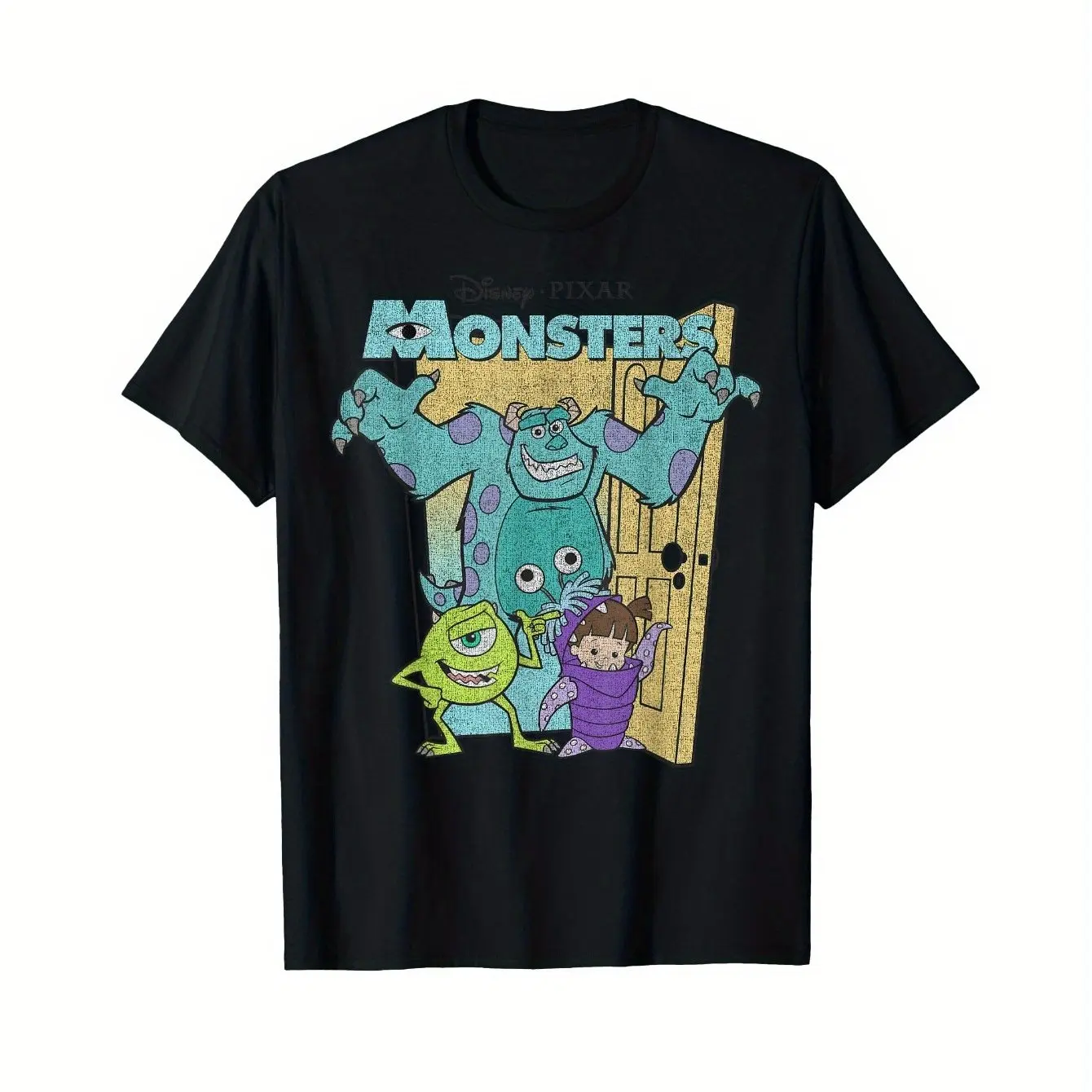 

Men Women Disney Pixar's Monsters Inc Pattern T-shirt Daily Leisure and Theme Activities Wear Unisex Pure Cotton Short Sleeves