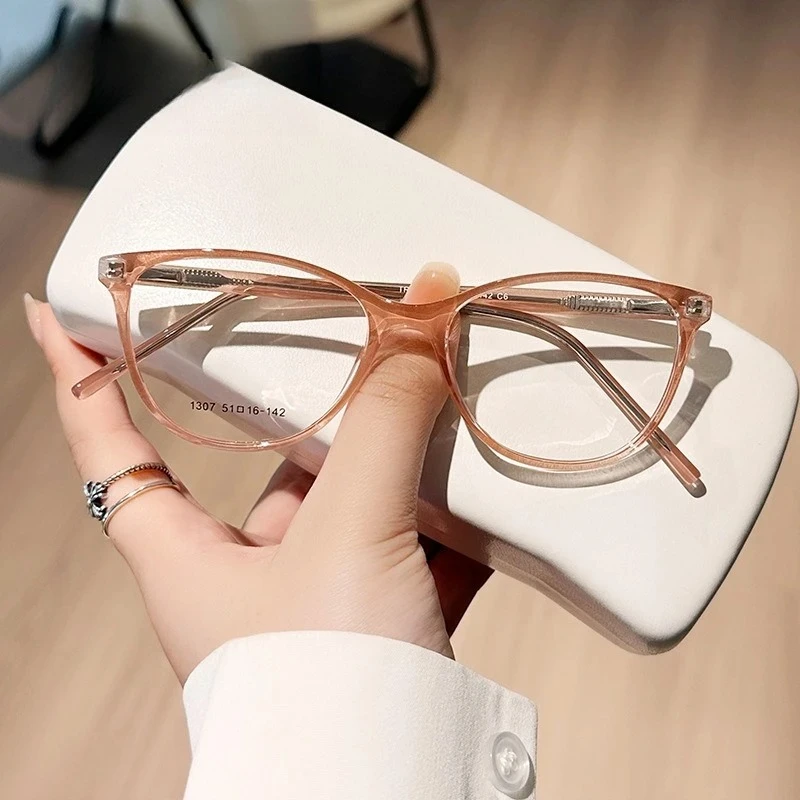 STYLENS Fashion Square Women Photochromic Myopia Eyewear Progressive Prescription Reading Glasses Anti Blue Ray Computer Glasses