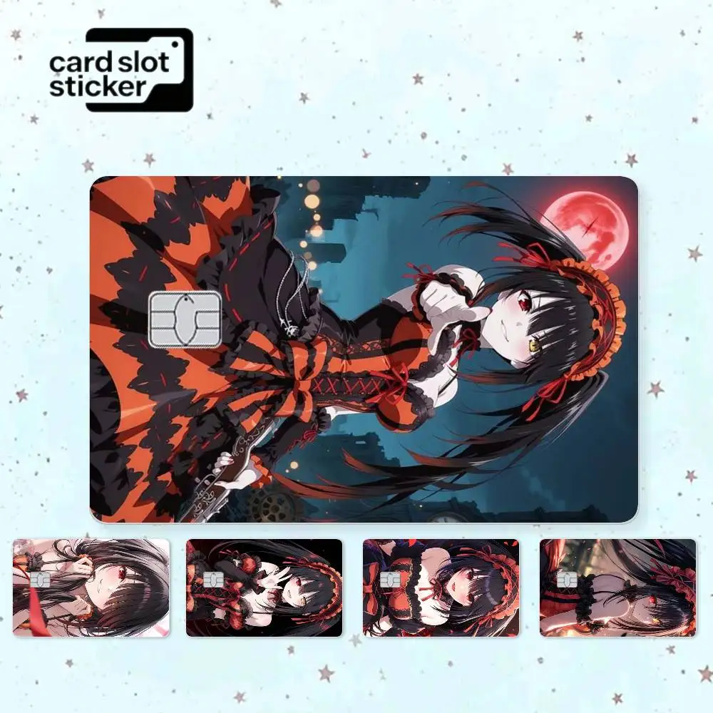 Cartoon Kurumi Nightmare  Credit Card HD Stickers Game Card Decal Small Chip Waterproof Sticker Gift