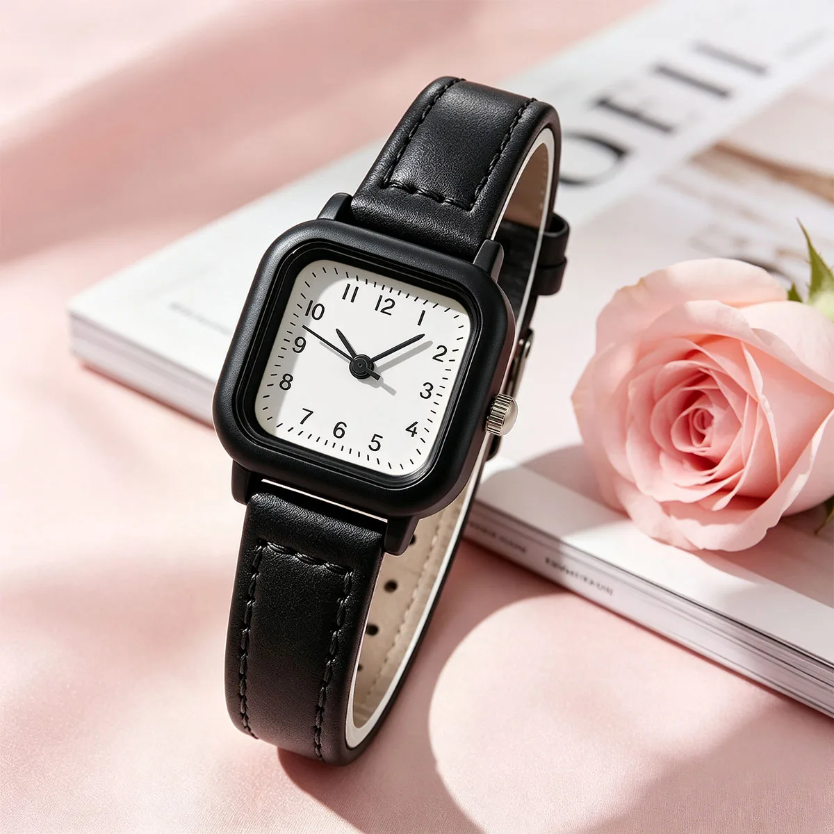 Square Fashion Casual Business Trend Thin Strap Students Quartz Watches Anniversary Gift