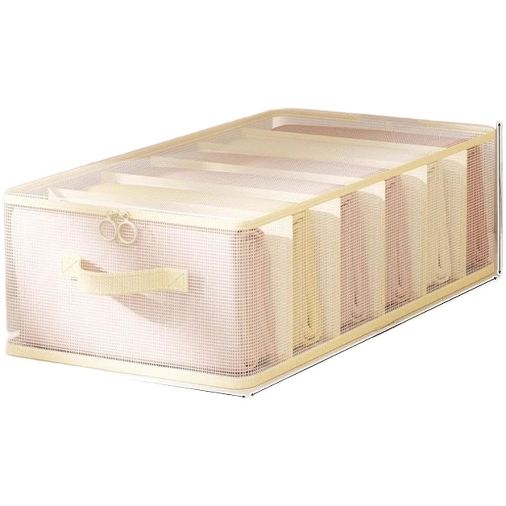 Multi Compartment Storage Box Foldable Storage Bag Foldable Storage Box Breathable Mesh Fabric Sectioned Compartments