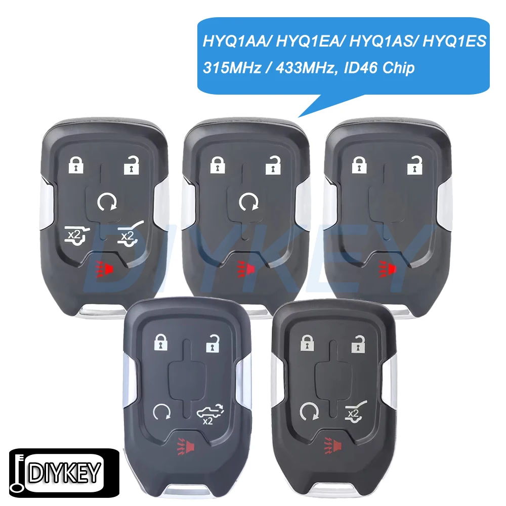 مفتاح بعيد ذكي فوب لسيارة شيفروليه تاهو سيلفرادو سوبربان لجي إم سي تيرين أكاديا يوكون XL سييرا HYQ1AA HYQ1EA HYQ1AS HYQ1ES