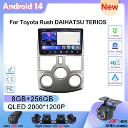 Android 13 Carplay For Toyota Rush DAIHATSU TERIOS Multimedia Car GPS Player Navigation Touch Screen Stereo Radio No 2 Din DVD