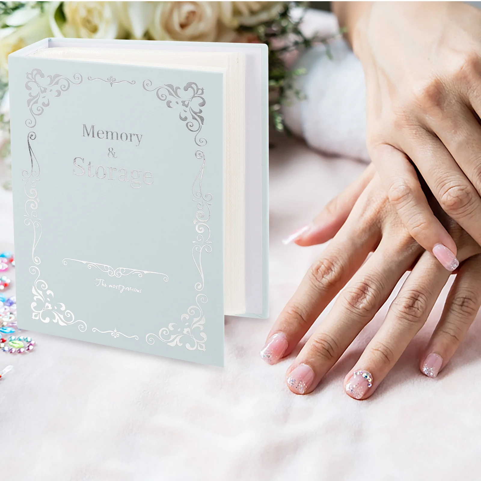 ألبوم تخزين ملصقات فن الأظافر، صفحات شفافة، حجم صغير، كتاب منظم لملصقات الأظافر لسهولة العرض والتجميع