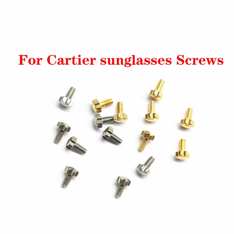 2 Pcs Glasses Screw Accessories Gold Silver Lock Lens Screw Plum Pattern For Cartier Sunglasses Eyeglass Repairs Tool Parts