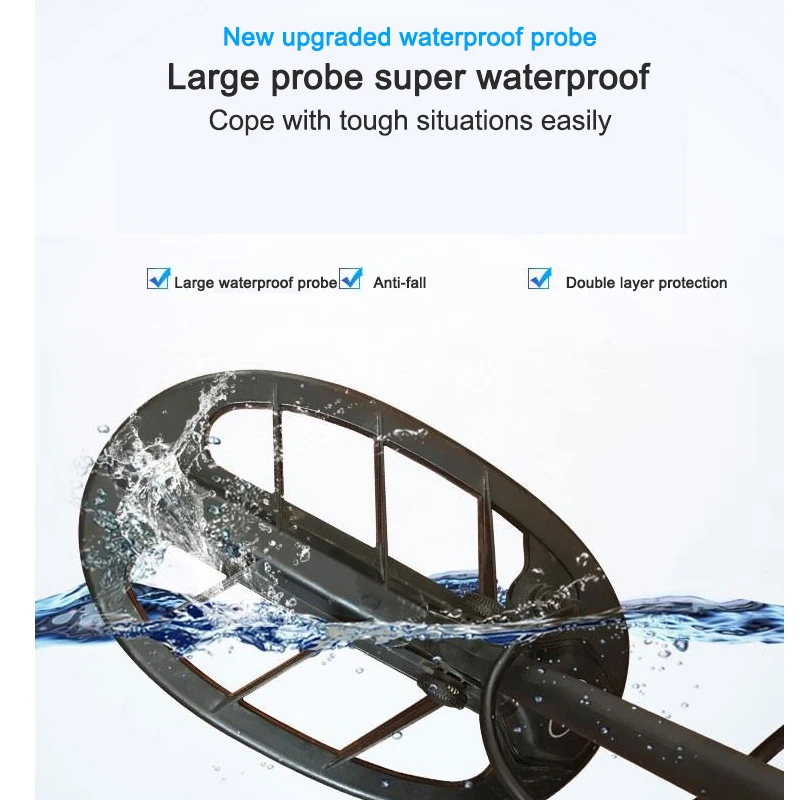 Hand-held Underground Metal Waterproof Detector T2 High Precision Search Instrument With LCD Screen For Outdoor Treasure Hunting