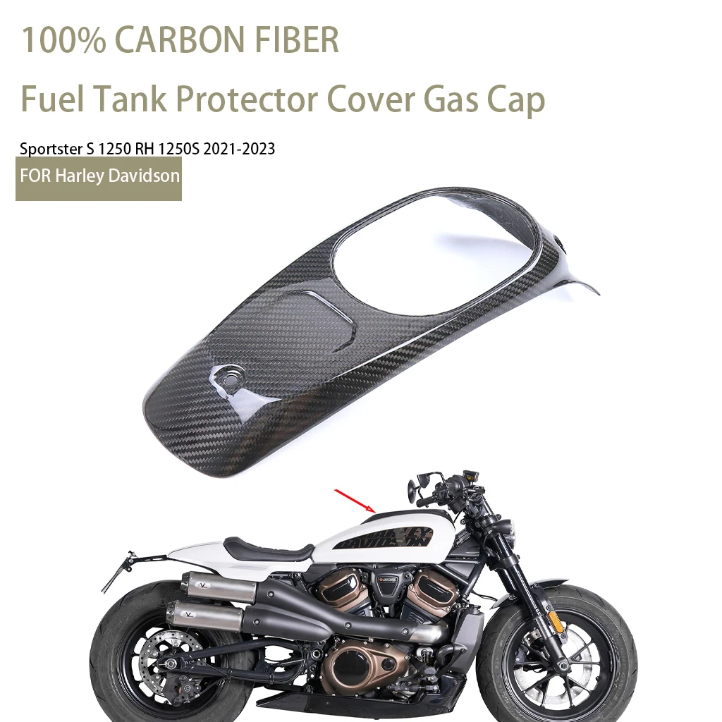 New For Harley Sportster S 1250 RH 1250S 2021-2023 Carbon Fiber Fuel Tank Protector Cover Motorcycle Accessories Gas Cap Fairing