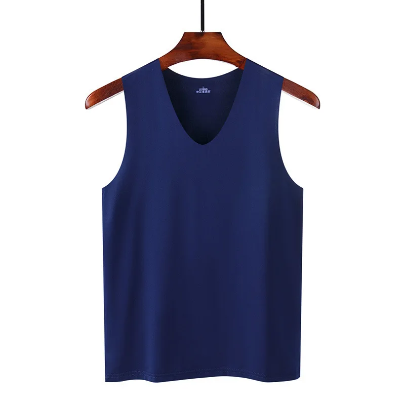 Summer Men\'s Tank Top Solid Color Quick-Drying Fitness Vest Cloth Sleeveless Waistcoat  Running Sports Trend Short-Sleeved Tees