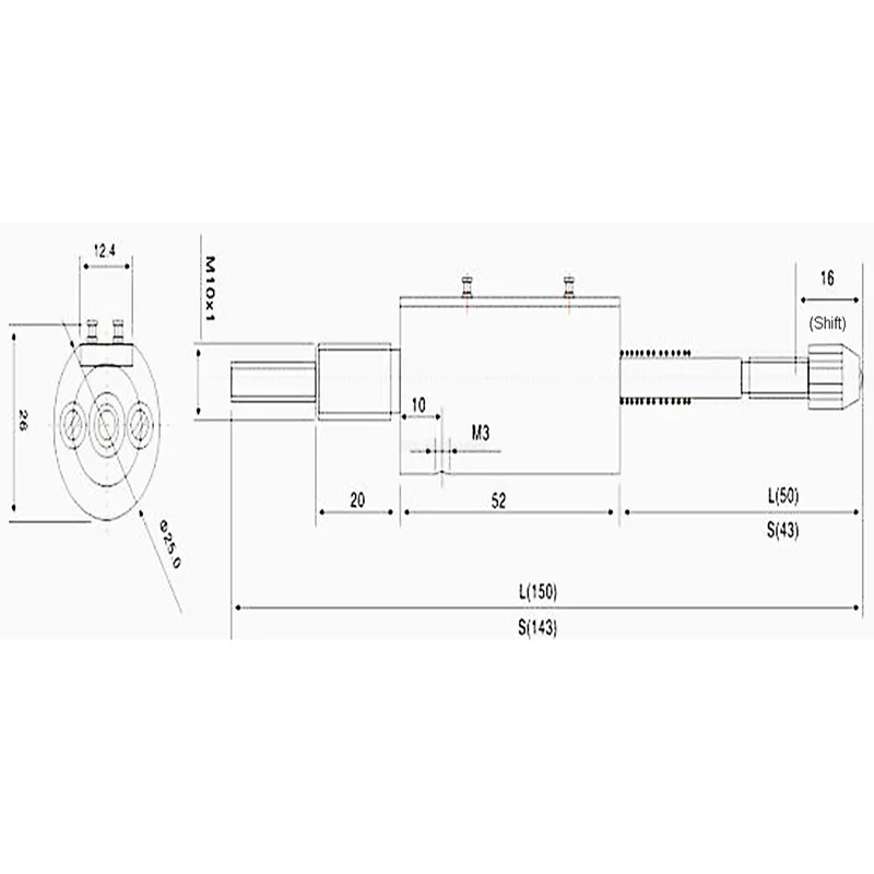 1Pcs LPS-14L LPS-14S 1W Conductive Plastic Potentiometer Linear Position Sensor 1.2K 5K