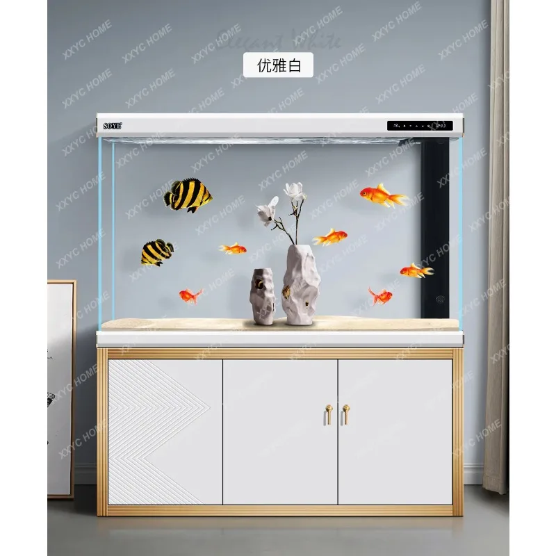 Aquarium Large Living Room Home Floor Partition Super White Bottom Filter Hallway Screen