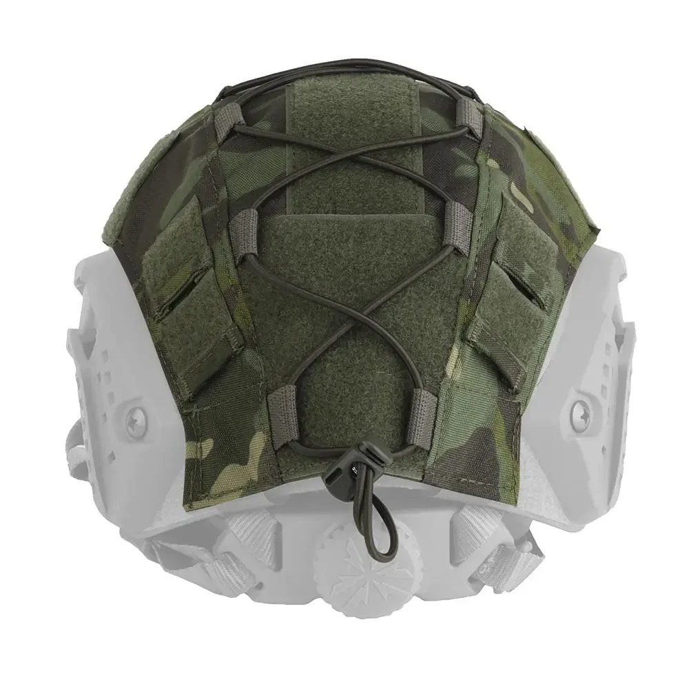 Tactische Helmhoes Voor Mh Pj Bj Ops-Core Snelle Helm Paintball Jacht Airsoft Helm Cover Camo Met Elastisch Koord