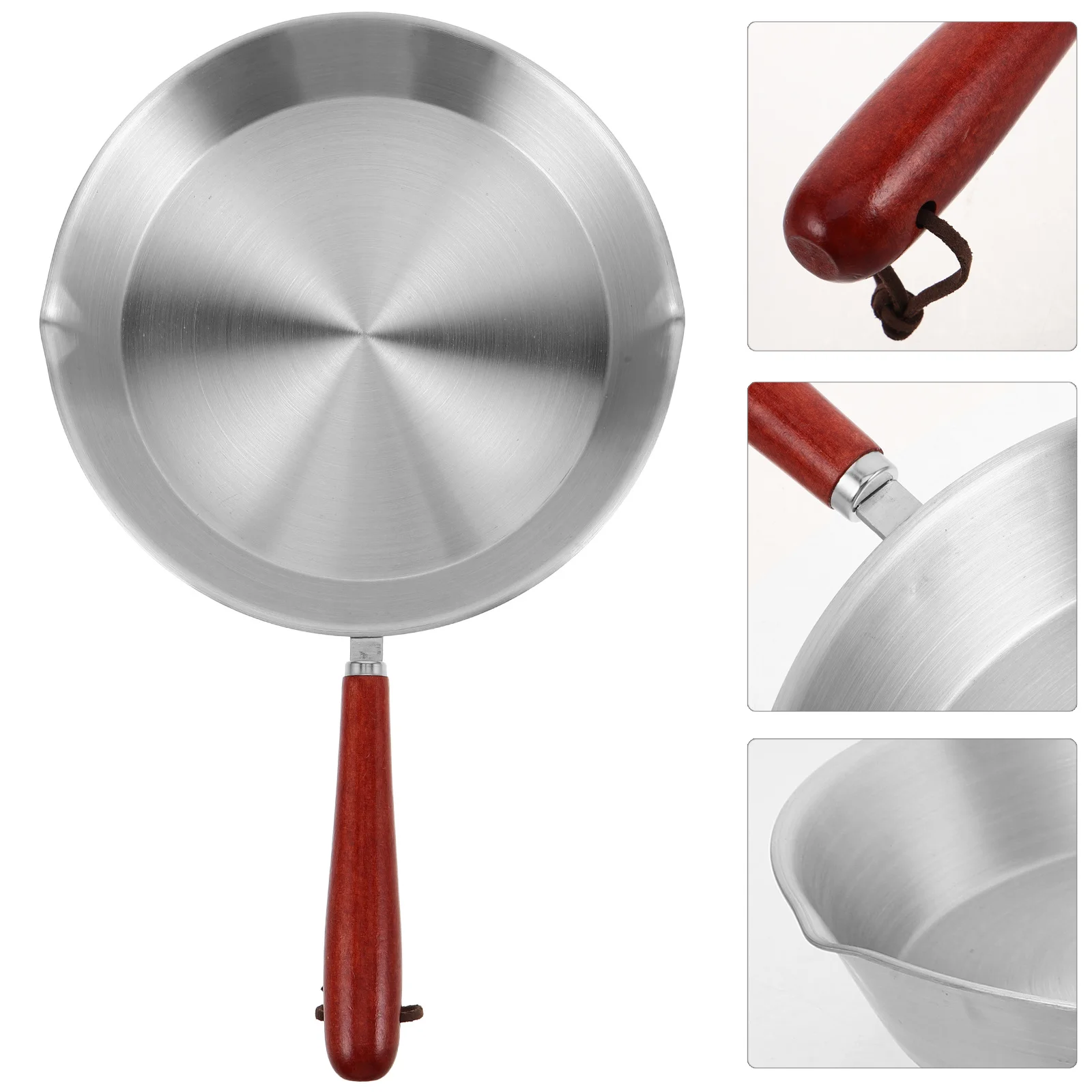 

Flat Bottom Stainless Steel Frying Pan Nonstick Surface for Easy Cooking and Cleaning Omelet Pancake Steak Grill Skillet