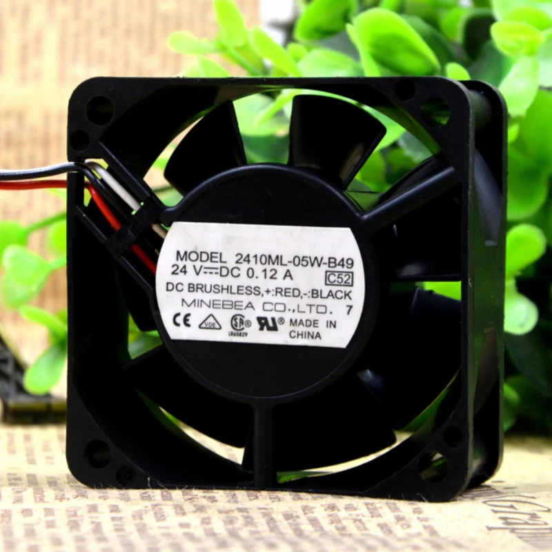 X For NMB 2410ML-05W-B49 | 24V 0.12A | 6CM | Stop Alarm Inverter Cooling Fan 1PCS New