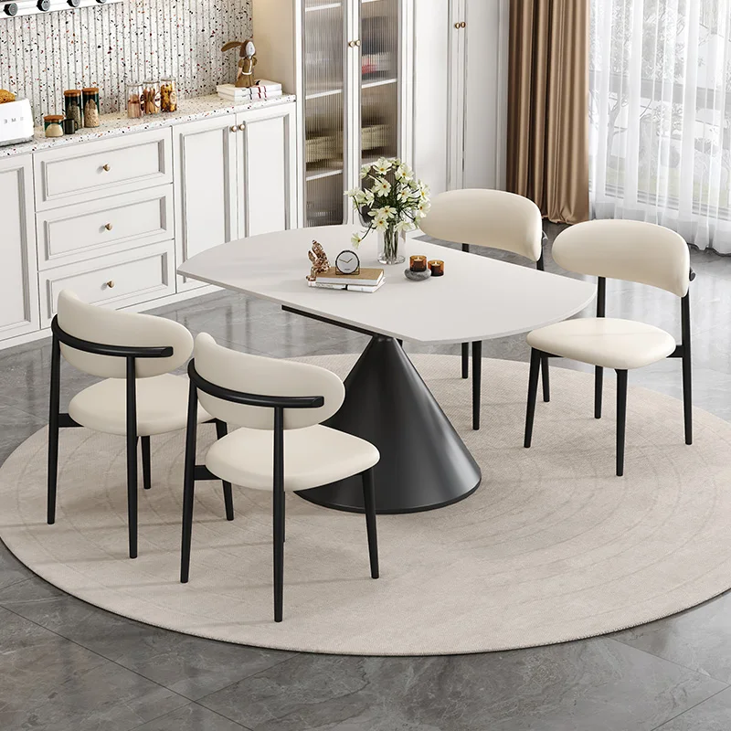 

Console Table Study Entrance Hall Furniture Breakfast Nook Dining Set 6 Chairs Modern Games Room Muebles Round Mobile Tables