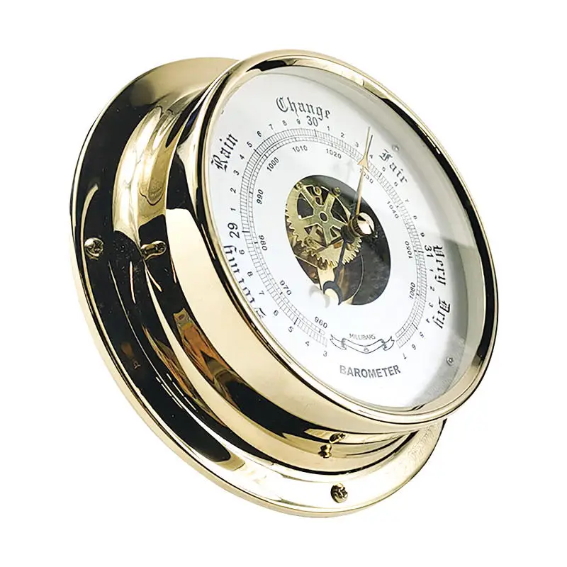 Nautical Brass Marine Aneroid Barometer 150mm 200mm Boat Weather Gauge