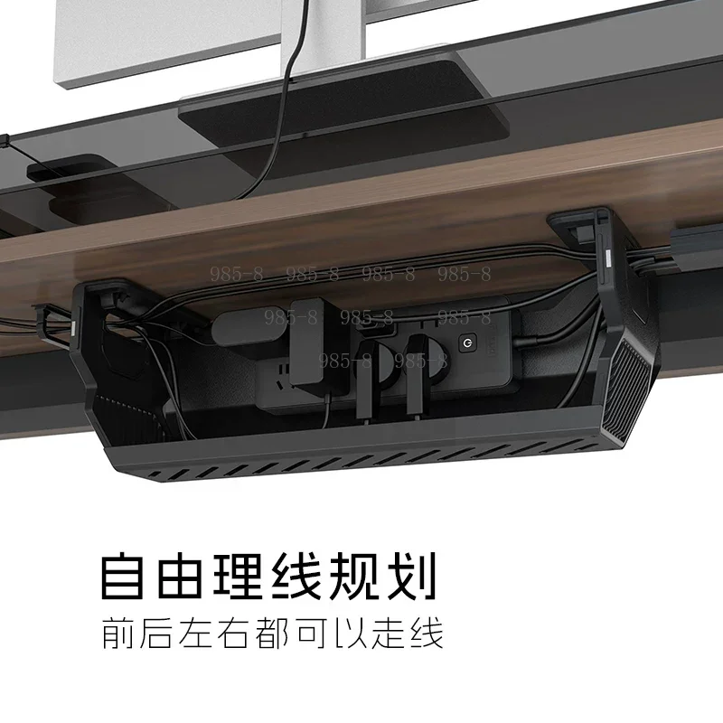 Punch-Free Under Desk Cable Storage Holder Hidden Socket Wire Arrangement Bracket For Office Desktop