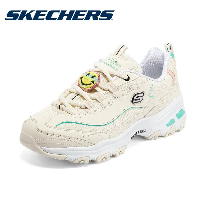 

Кроссовки Skechers женские, Повседневная модная обувь, амортизирующие легкие, на плоской платформе, на шнуровке, теннисные туфли