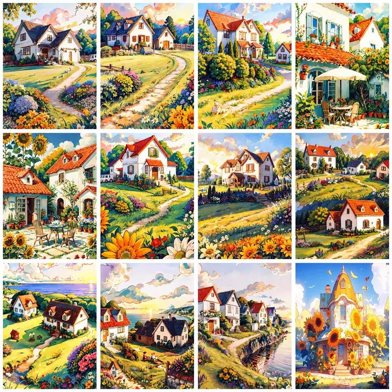 

GATYZTORY Paint By Numbers Landscape Drawing Set By Numbers Painting By Numbers On Canvas Handpainted Artwork Gifts Diy Decor