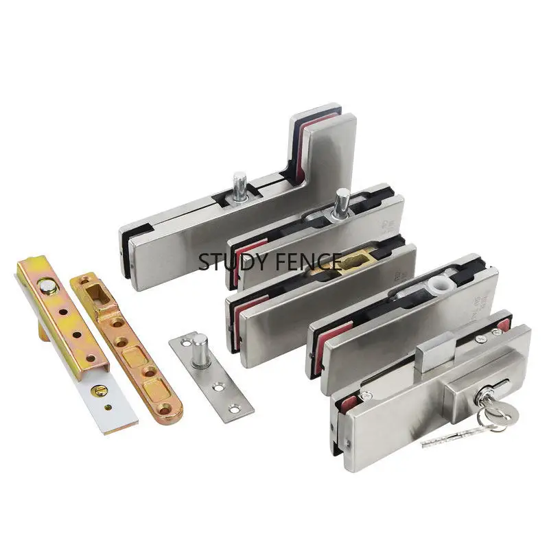 1pc Fixed Titanium Glass Door Clamp Frameless Glass Door Clamp Household Hardware Accessories Universal Glass Door Clamp